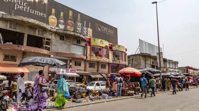 Au marché d'Adjamé, en Côte d'Ivoire.